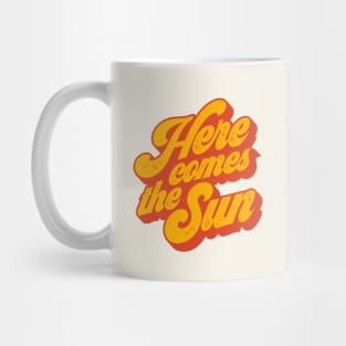 Here Comes The Sun | Retro 70s Typography Mug